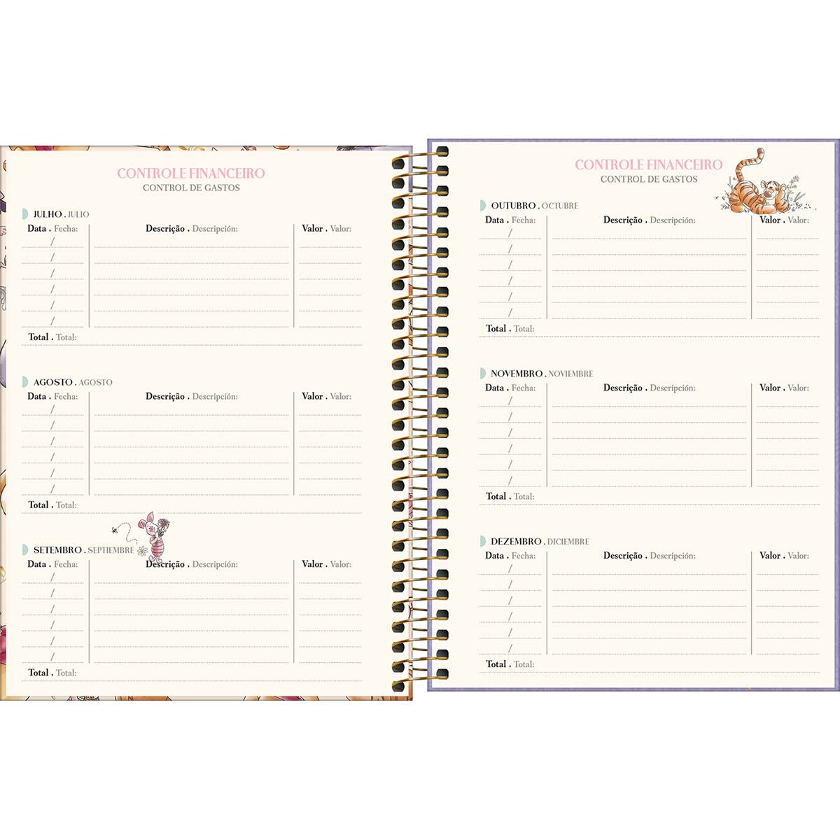 Planner 2025 Pooh Tilibra Star Papelaria Atacado